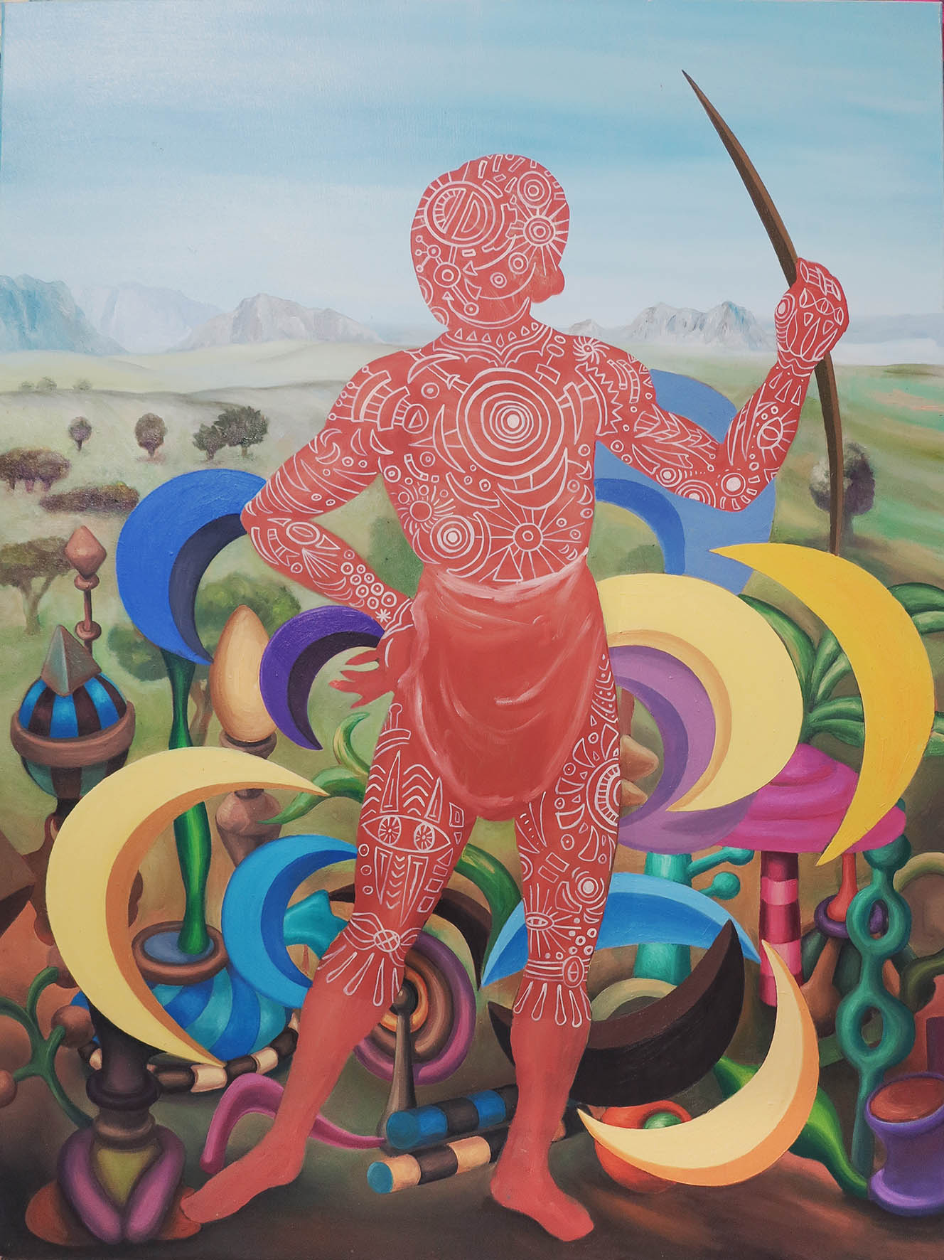 Chasseur 2025 Huile sur toile 100 x 73 cm