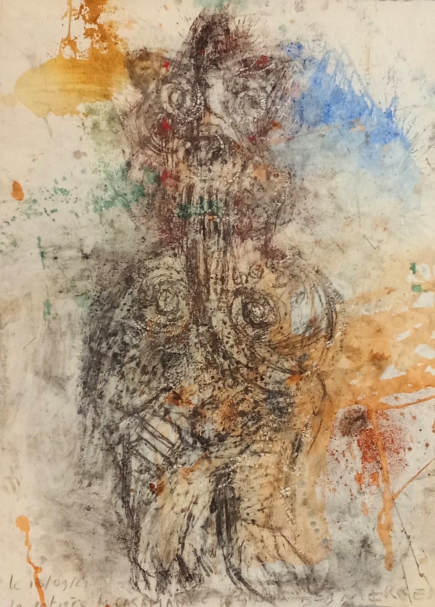 Sans titre 2024 Charbon et pigments sur papier 109 x 79 cm